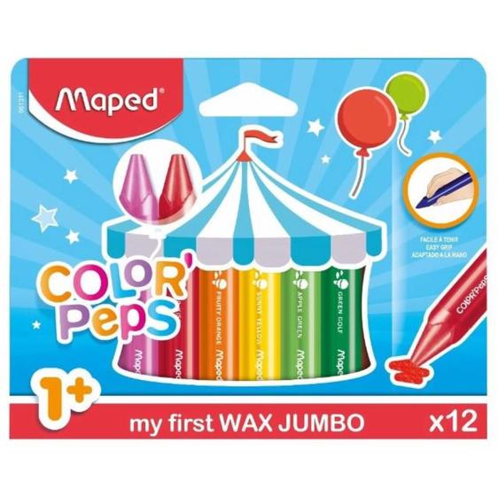 Imagem de Giz de cera colorpeps jumbo 12 cores   maped   861311