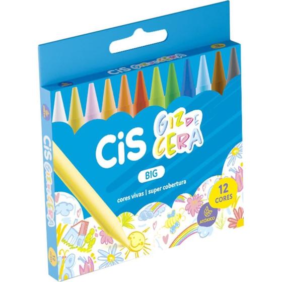 Imagem de Giz de Cera Jumbo CIS 12 Cores CX.C/12