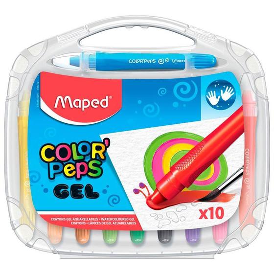 Imagem de Giz de cera Maped color peps gel com 10 cores