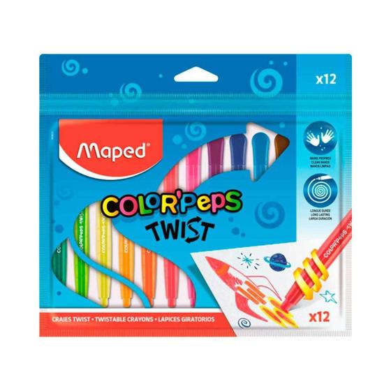 Imagem de Giz de Cera Maped Color Peps Twist 12 Cores