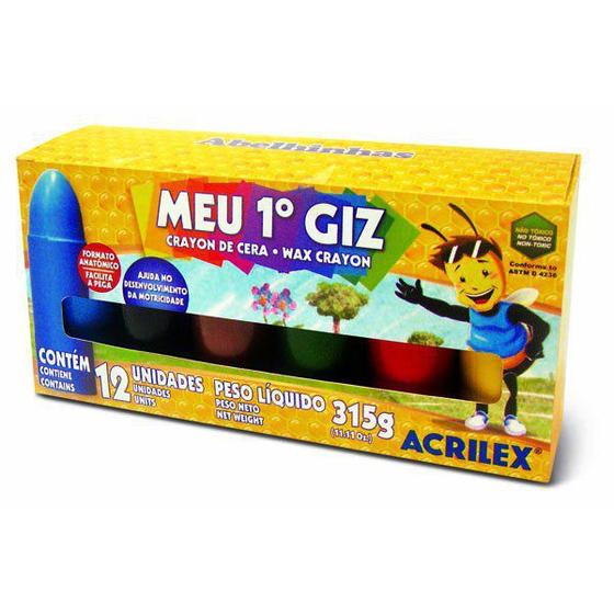 Imagem de Giz de Cera Meu 1 Giz Acrilex c/ 12 cores 09512