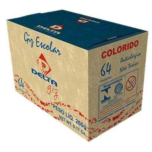 Imagem de Giz escolar 64 un colorido Delta
