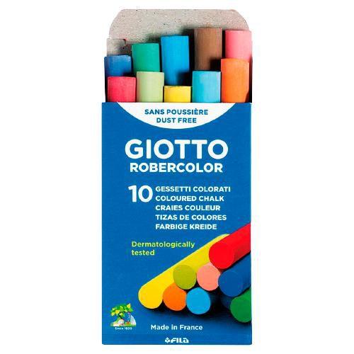 Imagem de Giz escolar antialérgico Colorido para lousa 10 unid Giotto
