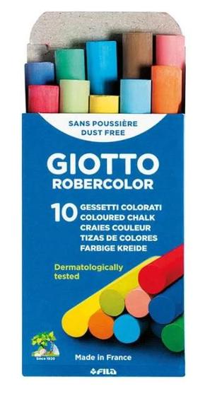 Imagem de Giz Escolar Colorido Com 10 - Giotto