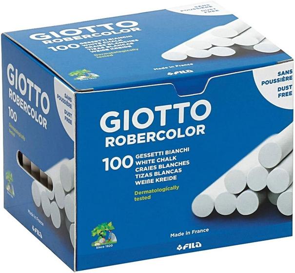 Imagem de Giz Escolar Giotto Robercolor 100 Unidades Branco - 538800