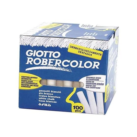 Imagem de Giz Escolar Giotto Robercolor Hipoalergênico Branco 100 Un