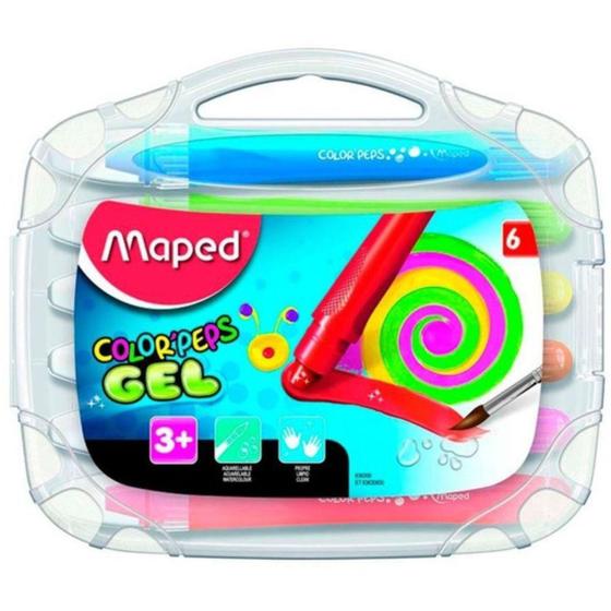 Imagem de Giz Gel Aquarelável Color Peps Macio Maleta 6 Core - Maped