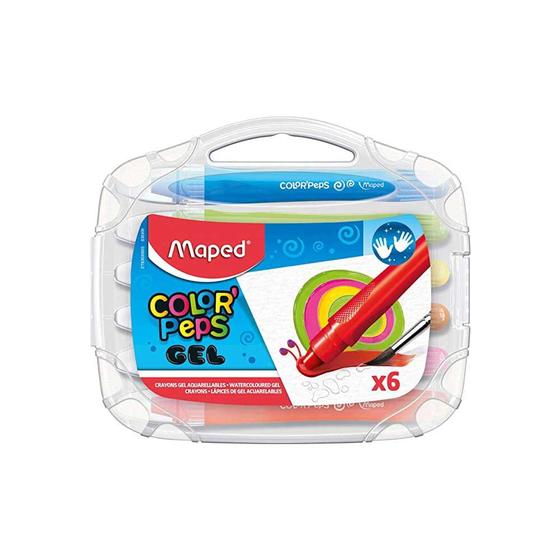 Imagem de Giz Gel Aquarelável Color'Peps Macio Maleta com 6 Cores  Maped