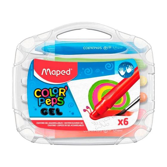 Imagem de Giz Gel Aquarelável Color'Peps Maleta com 6 Cores - Maped