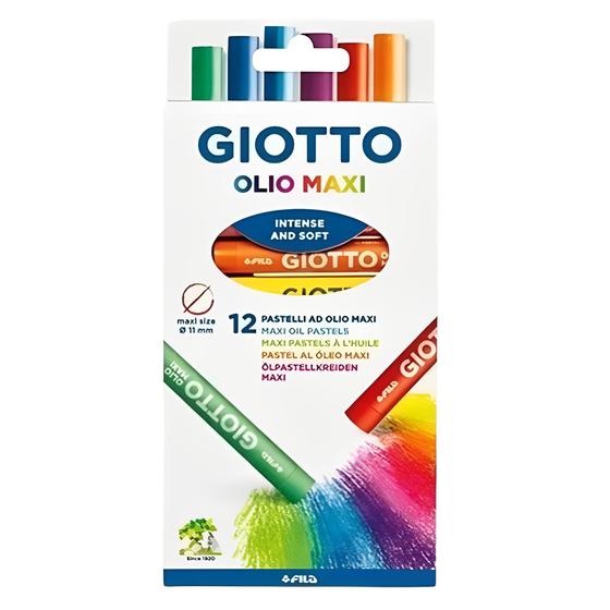 Imagem de Giz Giotto Olio Maxi 12 Cores Tons Pasteis Oleosa
