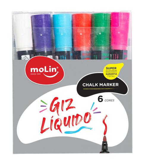 Imagem de Giz Líquido bolsa com 6 - Molin