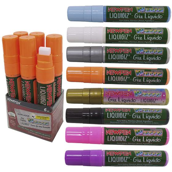 Giz Liquido Marcador Vidro, Plástico, Quadro e Metal NewPen Menor preço em Giz Liquido Marcador Vidro, Plástico, Quadro e Metal NewPen