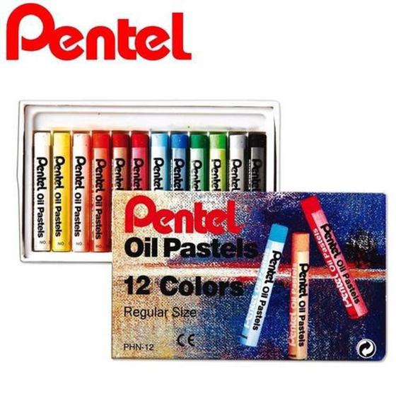 Imagem de Giz Pastel Oleoso 12 Cores Pentel