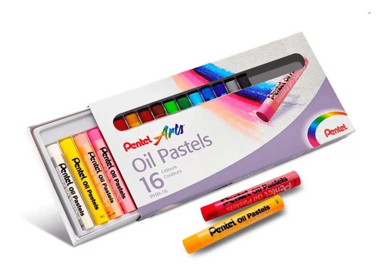 Imagem de Giz Pastel Oleoso 16 Cores Pentel