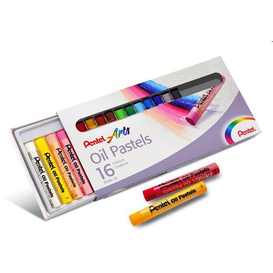 Imagem de Giz Pastel Oleoso 16 Cores Pentel