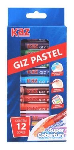 Imagem de Giz  Pastel Oleoso Kit Com 12 Cores Com Rotulo Protetor Efeito Esfumaçado