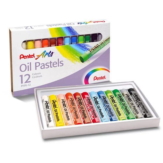 Imagem de Giz Pastel Oleoso Pentel 12 16 25 36 50 cores