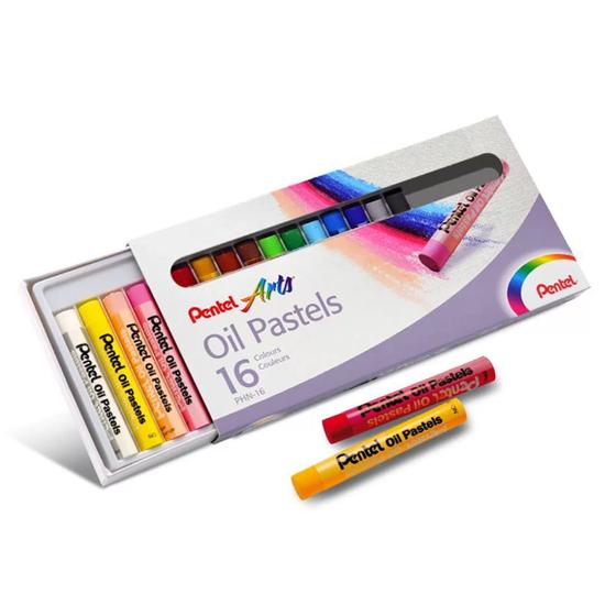 Imagem de Giz Pastel Oleoso Pentel 16 Cores