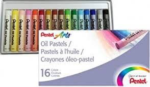 Imagem de Giz pastel Pentel óleo com 16 cores