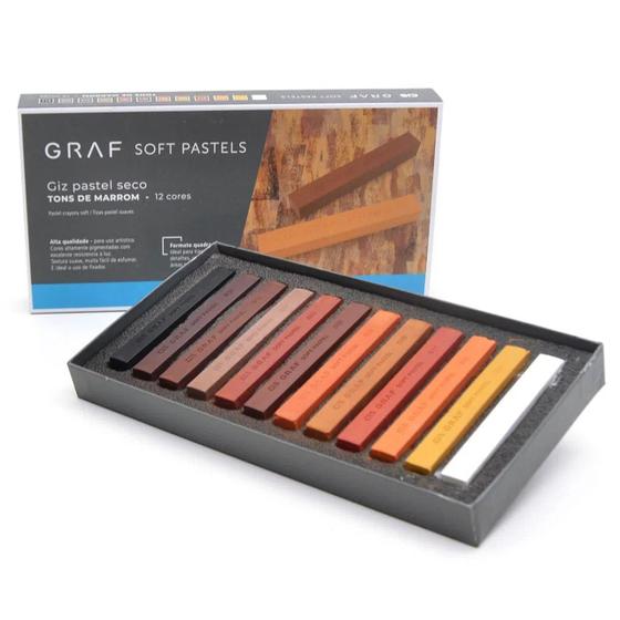 Imagem de Giz Pastel Seco 12 Cores Graf Soft Cis