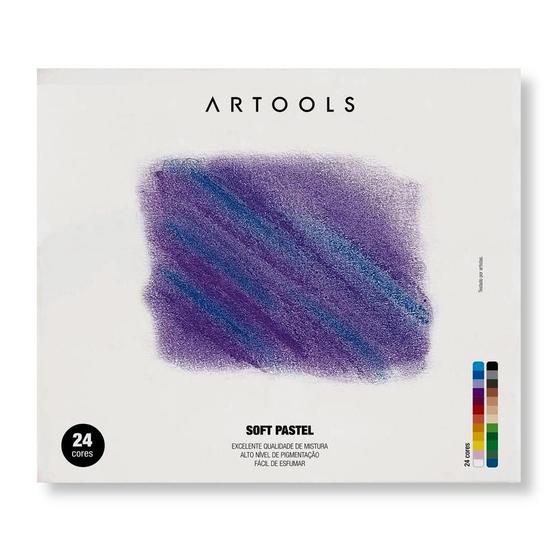 Giz Pastel Seco Artools Soft Pastel Com 24 Cores - Tris Imagem de Giz Pastel Seco Artools Soft Pastel Com 24 Cores