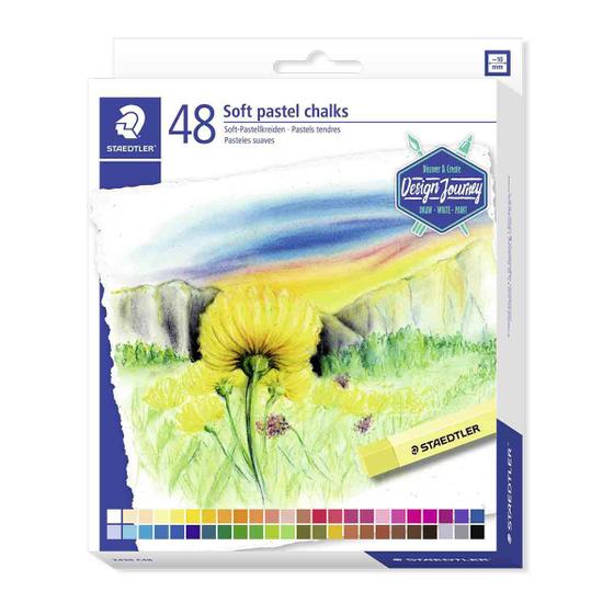 Imagem de Giz Pastel Seco Carre Soft Staedtler Karat 48 Cores