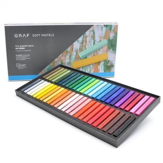 Imagem de Giz Pastel Seco Cis Graf Soft Pastels Com 48 Cores
