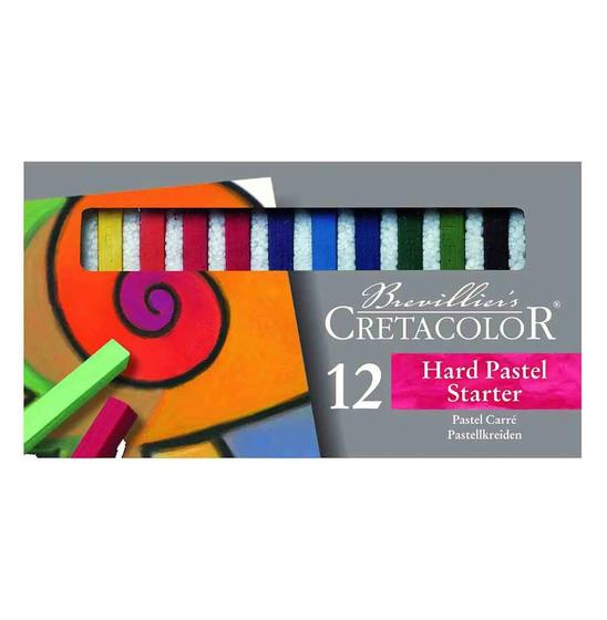 Imagem de Giz Pastel Seco Cretacolor Carré Hard Pastel Starter 12 Cores 480 20