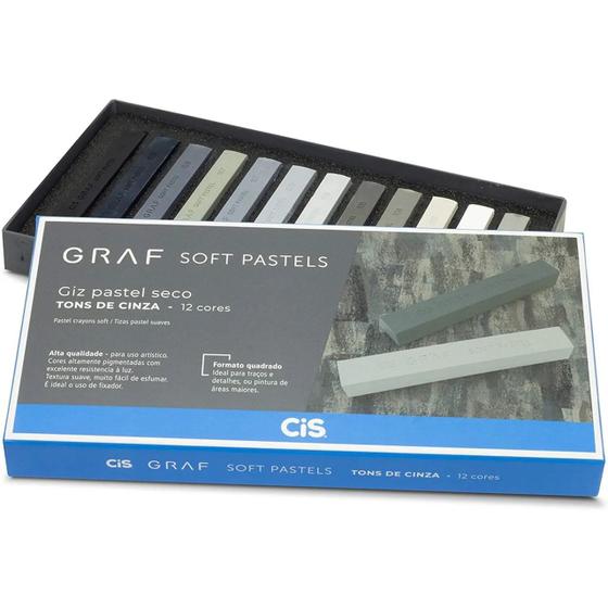 Imagem de Giz Pastel Seco Graf Soft 12 Cores Cis