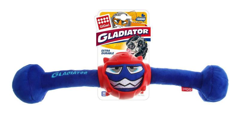 Imagem de Gladiador Com Squeaker - Para Cão - Gigwi - Azul Tam. M