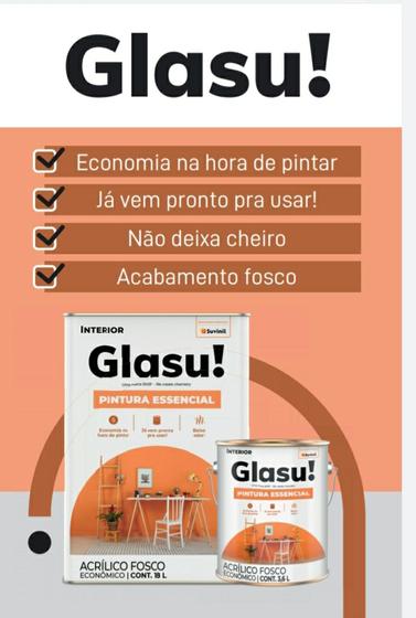 Imagem de Glasu Pintura Essencial Econômico  18 litros - Glasu! Pintura Essencial