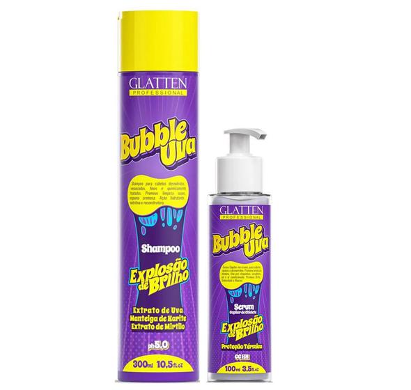 Imagem de Glatten Bubble Uva Shampoo e Sérum