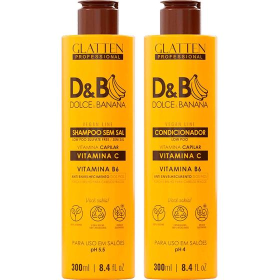 Imagem de Glatten D&B Dolce Banana - Kit Vitamina Capilar Duo (2 Produtos)