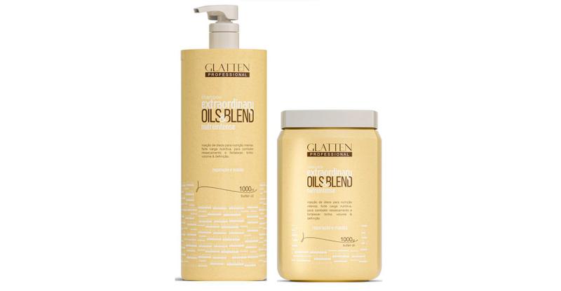 Imagem de Glatten Extraordinary Oils & Blend Shampoo 1 L e Máscara 1 KG