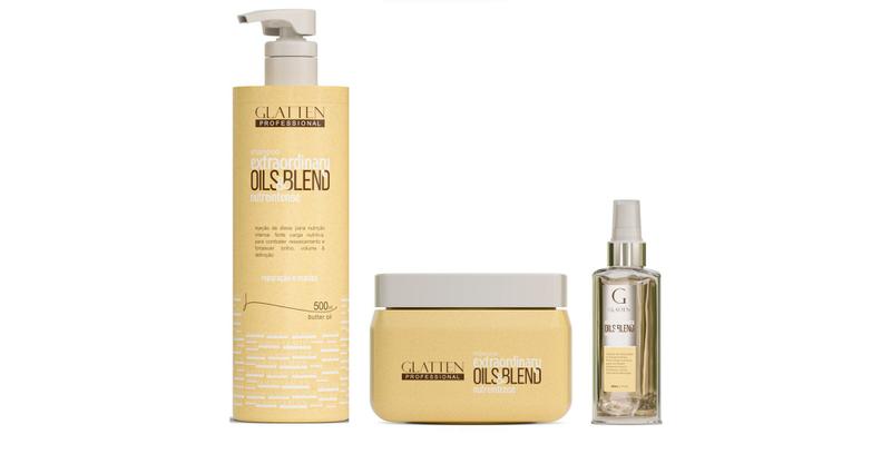 Imagem de Glatten Extraordinary Oils & Blend Shampoo e Máscara e Sérum