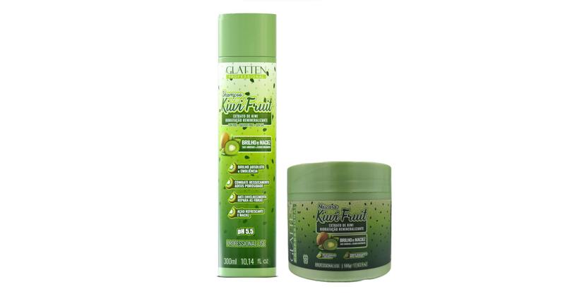 Imagem de Glatten Kiwi Fruit Shampoo e Máscara