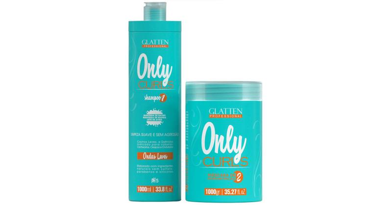 Imagem de Glatten Only Curls Shampoo e Máscara