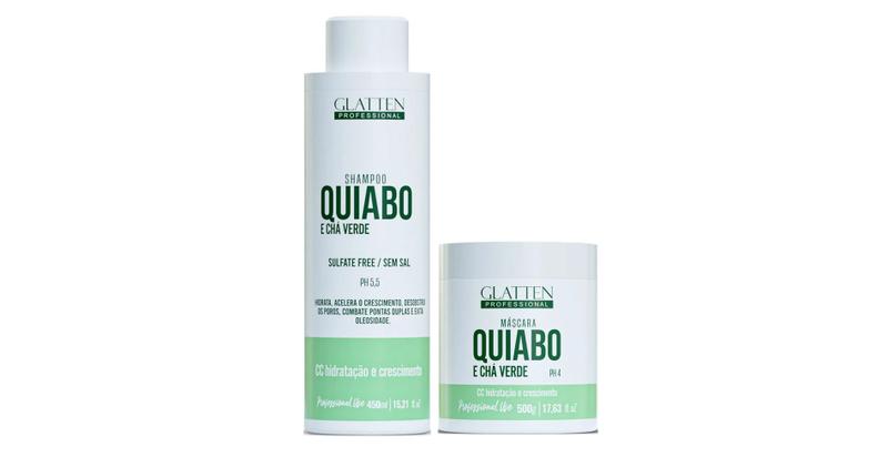 Imagem de Glatten Quiabo e Chá Verde Shampoo e Máscara