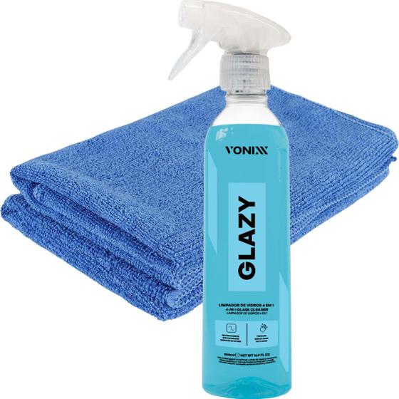 Imagem de Glazy 500ml Limpa Vidros 4 Em 1 Redutor Atrito Risco Vonixx