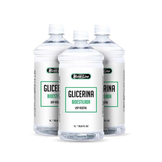 Imagem de Glicerina 100% Vegetal Bi-Destilada Usp Vegano 3 Litros