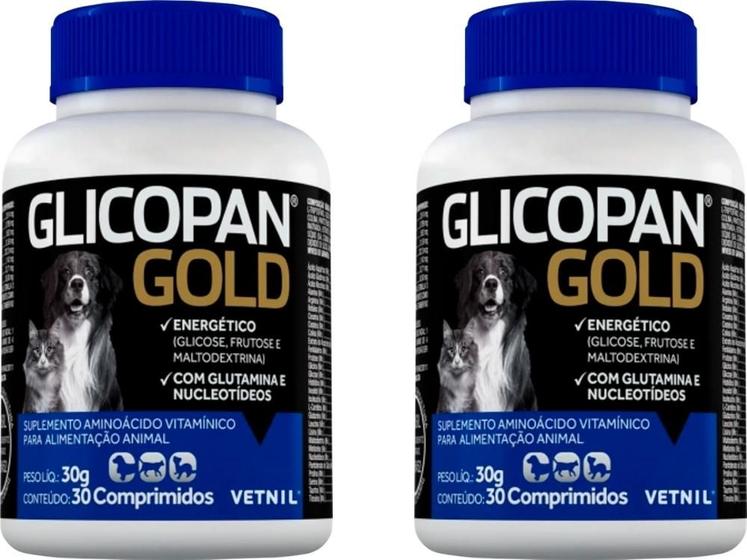 Imagem de Glicopan Gold 30 Comprimidos Vetnil - 2 Unidades