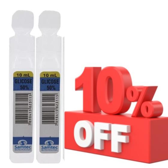 Imagem de Glicose 50% Kit 40 Ampola De 10ml