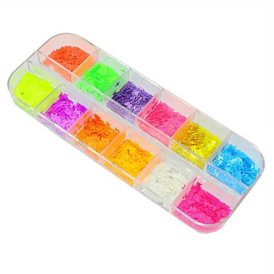 Imagem de Glitter borboleta b15 neon decoração unhas art nail manicure