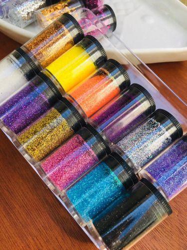 Imagem de Glitter Flocado Com 12 Unidades Para Decoração De Unhas Novo