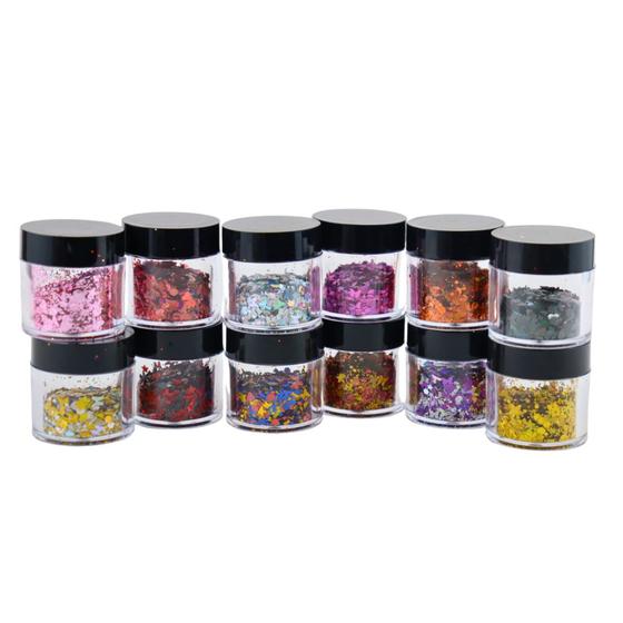 Imagem de Glitter Flocado Encapsulado Decoração De Unhas