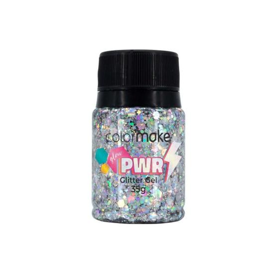 Imagem de Glitter Gel Glow Power Prata Colormake 35G