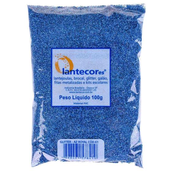 Imagem de Glitter Lantecor azul royal 100g