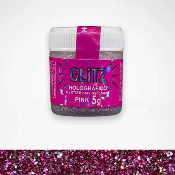 Imagem de GLITTER P/ DECORAÇÃO GLITZ HOLOGRÁFICO 5g FAB!