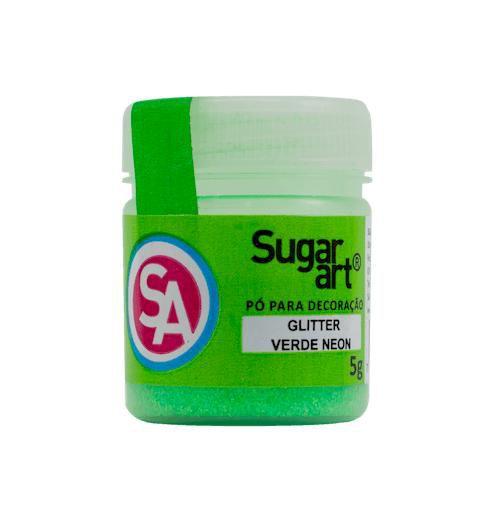 Imagem de Glitter P/ Decoracao Verde Neon 5g  Sugar Art