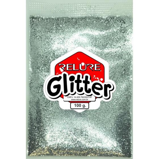 Imagem de Glitter PVC Prata 100G. (7898460983796)